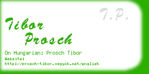 tibor prosch business card